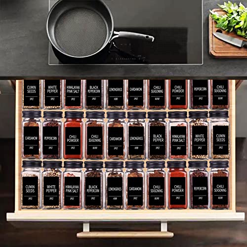 66 Pack Glass Spice Jars with Labels