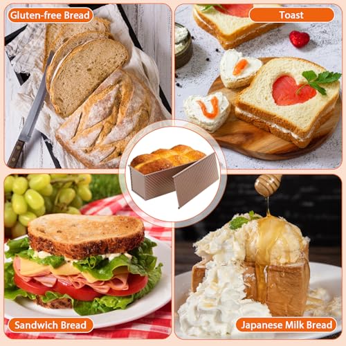 Non Stick Pullman Loaf Pan with Lid 13x4 Inch