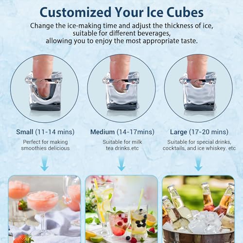 Commercial Ice Maker Machine with 20 Storage Bin
