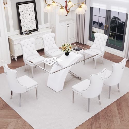7 Piece Glass Dining Table Set for 6 (7 Count)