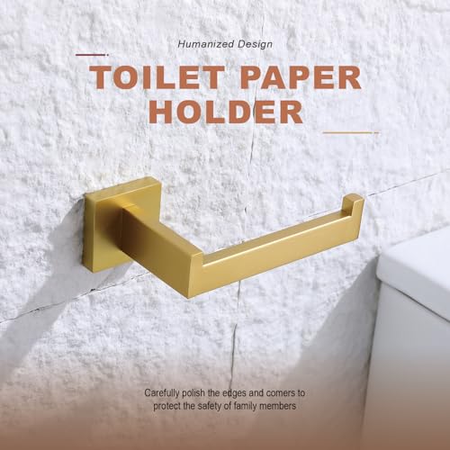 Toilet Paper Holder Brushed Gold (2 Count)