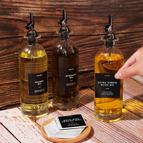 Oil and Vinegar Dispenser with Metal Pour Spout (2 Count)