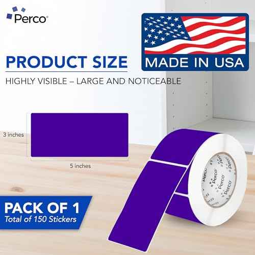 Purple 3x5 Inch Perforated Sticker Labels
