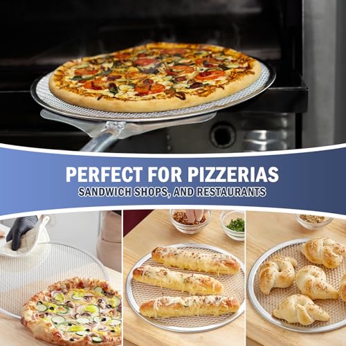 Pizza Screen 10 Inch 2 Pack Aluminum Pizza Pan Restaurant (100 Count)