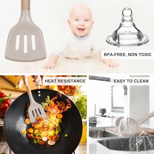 Silicone Cooking Kitchen Utensils Set
