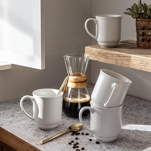 over&back Rim Stoneware Coffee Mugs (4 Count)