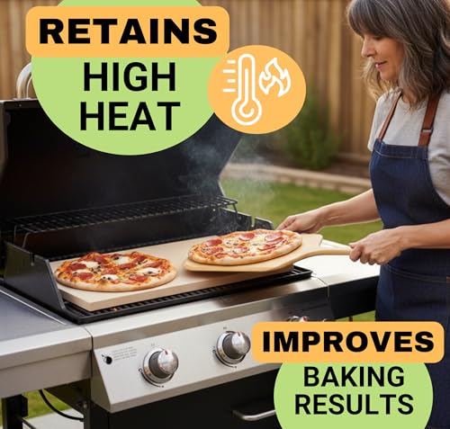 Large Pizza Stone for Oven and Grill 20 Inch