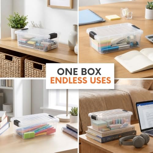1.27 Quart Clear Plastic Storage Containers with Lids (18 Count)