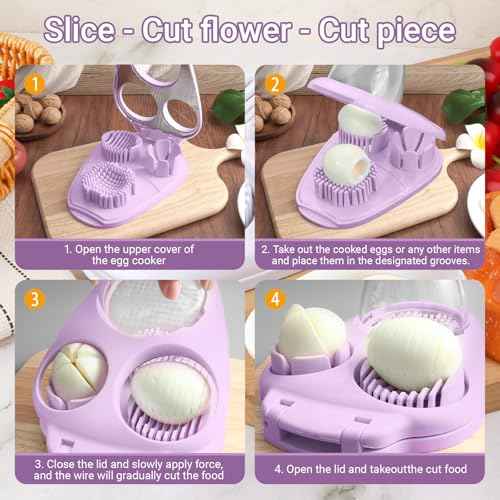 3 Slice Modes Egg Slicer for Hard Boiled Eggs