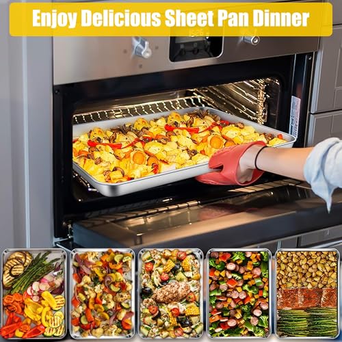16x12 Inches Stainless Steel Baking Sheet Set of 2 (2 Count)