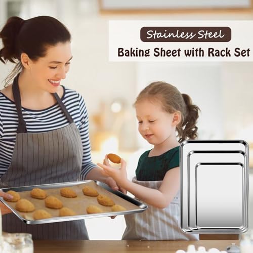 Baking Sheet with Racks Set [2 Sheets + 2 Racks] (4 Count)
