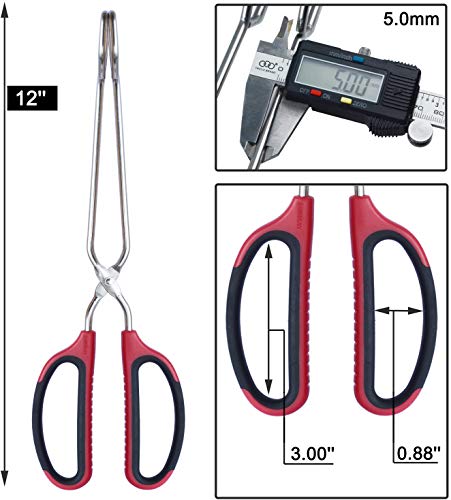Stainless Steel Scissor Tongs with Comfort (2 Count)