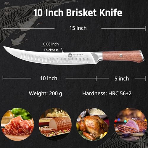 10 Inch Japanese Style Premium Natural Rosewood Butcher Knife
