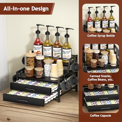 Coffee Syrup Rack Organizer