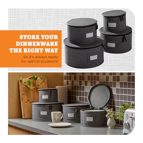 4 Piece China Plate Storage Set