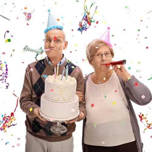 Gold 90th Birthday Cake Topper Rhinestones Cake Decorations for 90th Birthday Party