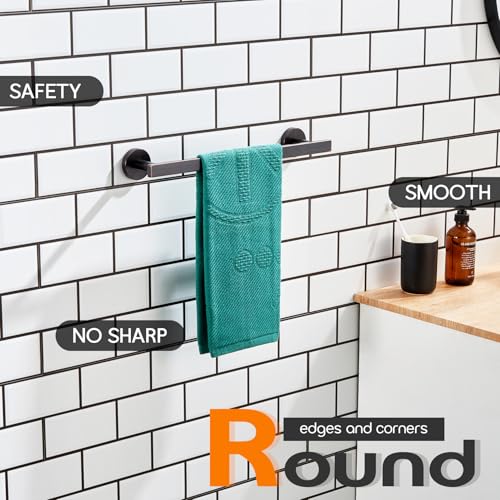 12 Inch Bathroom Towel Bar Bath Towel Rack Kitchen Towel Holder Towel Ring Wall Mounted SUS304 Stainless Steel Oil Rubbed Bronze AN4001ORB