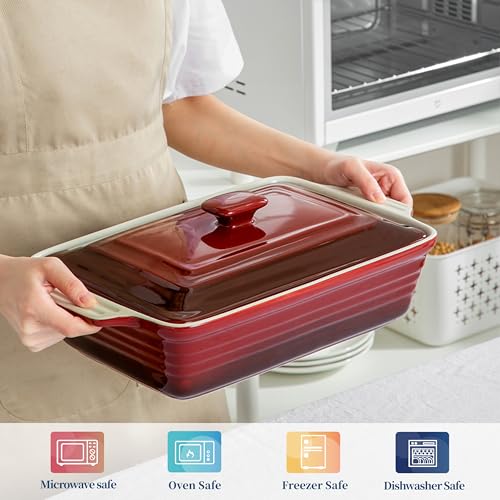 4.5 Quart Ceramic Casserole Dish with Lid