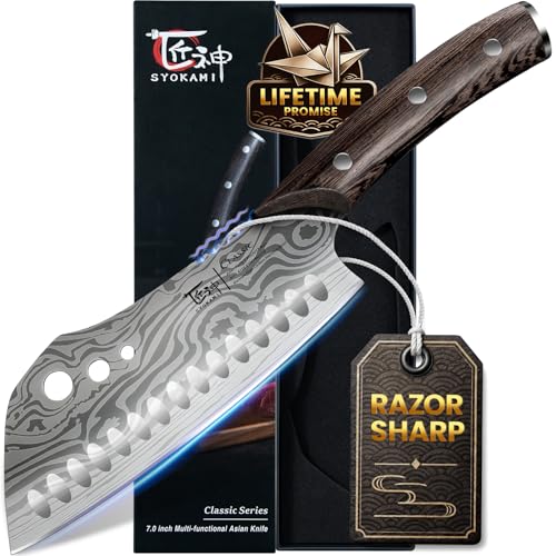 Cleaver Chef Knife with Herb Stripper
