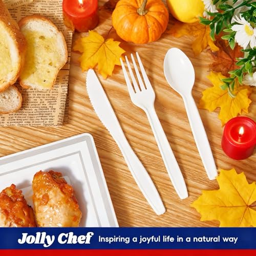 360 Count White Plastic Silverware Heavy Duty