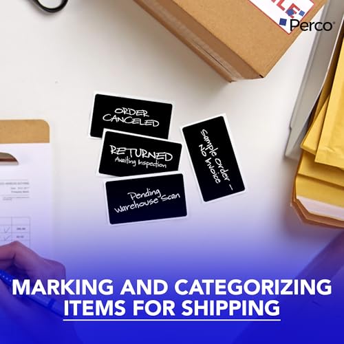Black 3x5 Inch Perforated Sticker Labels
