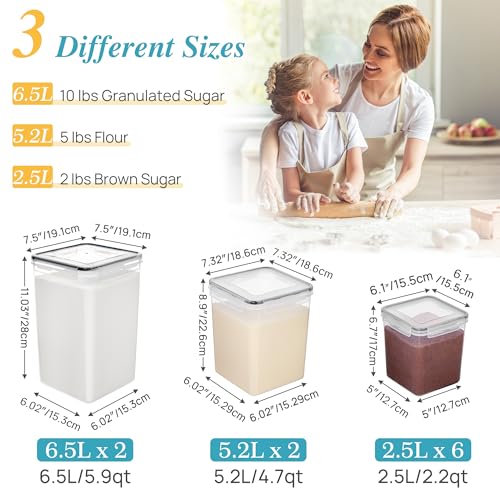 10 PCS Flour and Sugar Storage Container Sets for Advanced Baker (10 Count)