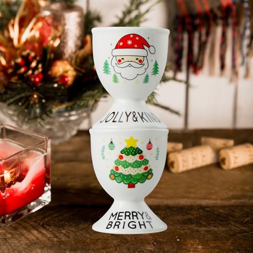 Christmas Ceramic Egg Cups (2 Count)