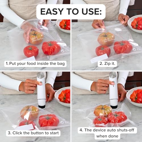Compact Vacuum Sealer for Food (34 Count)