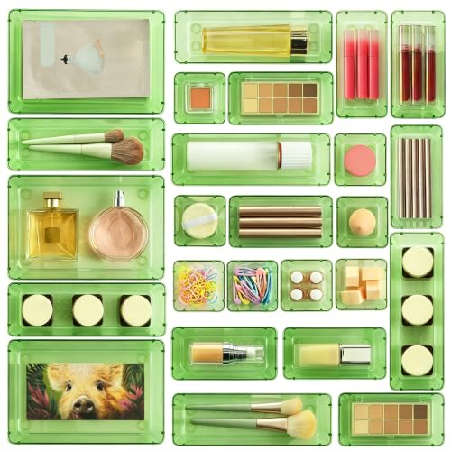 25 Pack Plastic Drawer Organizers with Non (25 Count)