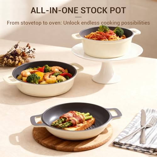 8 Piece Non Stick Stock Pot with Lid