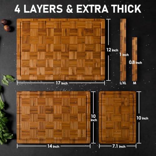 Extra Large Bamboo Cutting Boards (3 Count)