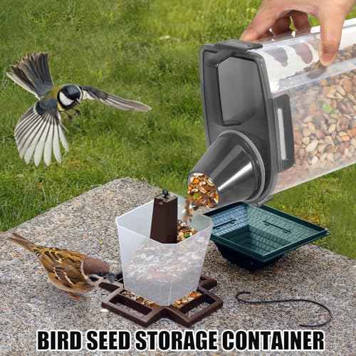 2 Pack 3 Lbs Pet Dog Cat Food Bird Seed Storage Containers for Travel (2 Count)