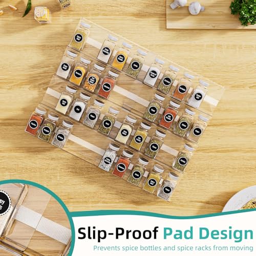 Acrylic Spice Drawer Organizer Insert (4 Count)