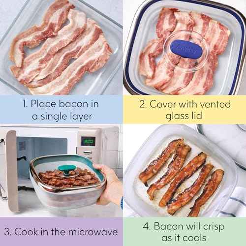 10 Cup Square Glass Food Storage with Lid