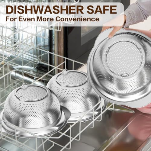 Large Strainers and Colanders (3 Count)