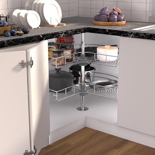 Kidney Shape 24" Corner Cabinet Lazy Susan