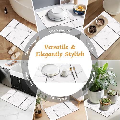 Stone Dish Drying Mat for Kitchen Counter