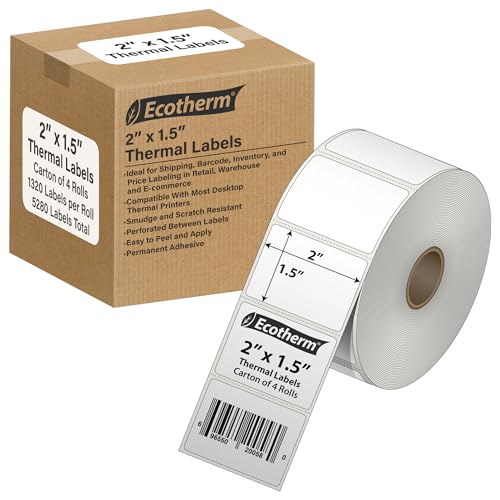 2" x 1.5" Thermal Labels (5280 Count)