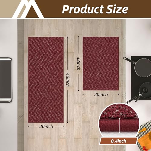 Kitchen Rugs Set of 2 Non (11.11 sq ft Count)