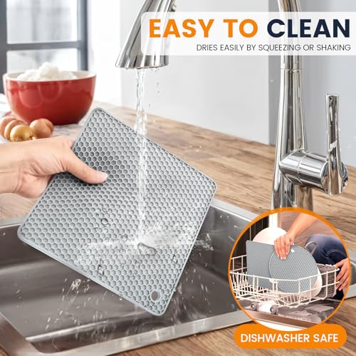 Silicone Trivet Mats 4 Heat Resistant Pot Holders Multipurpose Non