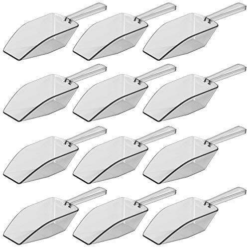 Clear Plastic Acrylic Scoops 12 Pcs (12 Count)