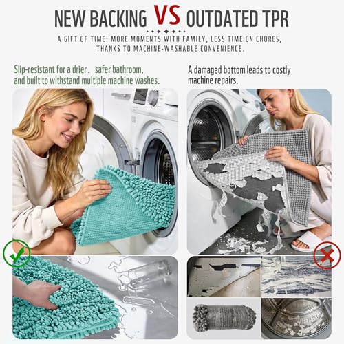 Bathroom Rugs Non Slip Washable 32x20 Inch