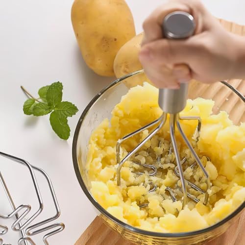 Stainless Steel Ground Beef Smasher Potato Masher Meat Chopper
