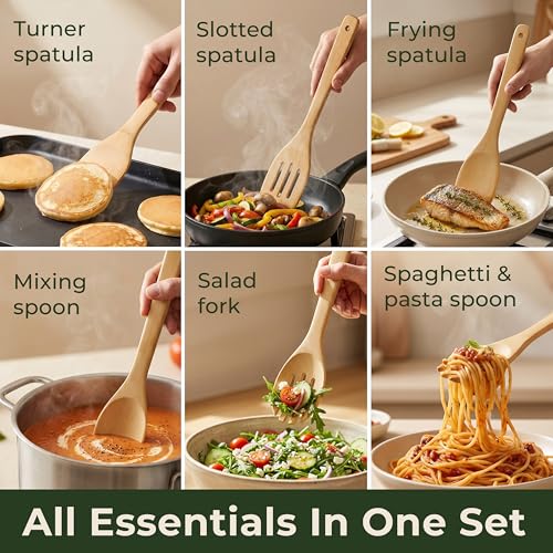 Wooden Spoons for Cooking (6 Count)