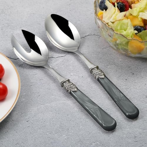 2 piece Salad Servers Stainless Steel Salad Serving Set Salad Fork and Spoon