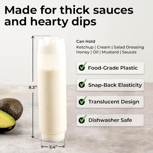 16oz. FIFO Inverted Plastic Squeeze Bottle with Refill and Dispensing Lids