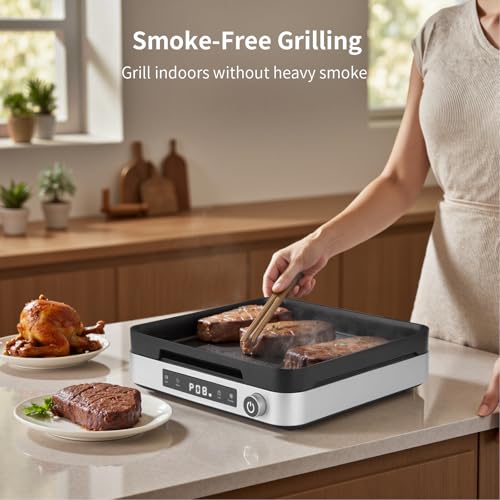 Portable Induction Cooktop with Griddle Pan