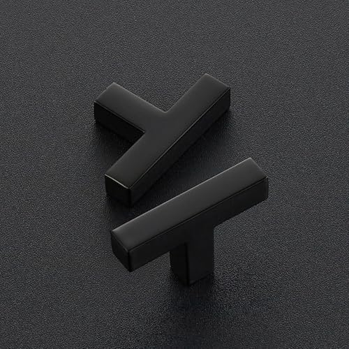 Matte Black Cabinet Handles Solid Cabinet Pulls Single Hole 25 Pack (25 Count)