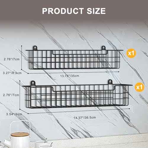 Wall Mounted Spice Rack Organizer (2 Count)