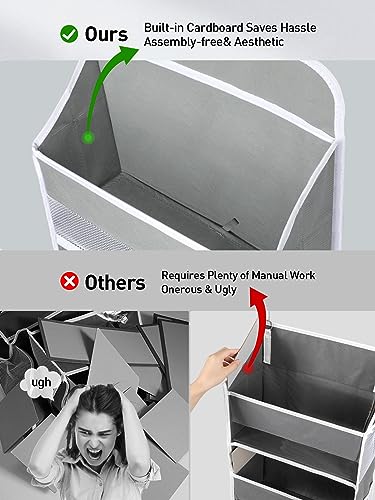 1 Pc Over the Door Organizer with 5 Bins 10 Side Pockets